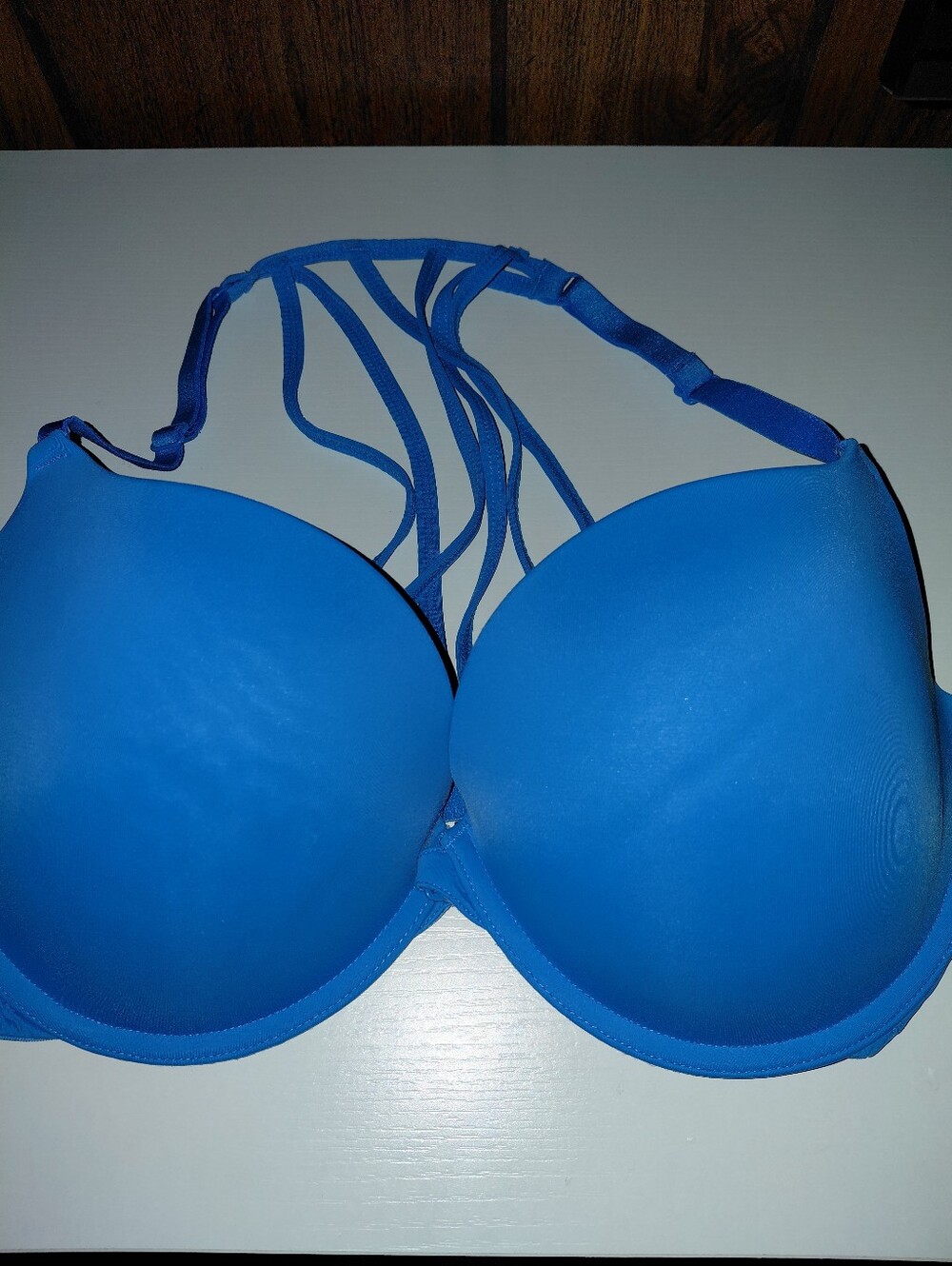 Blue Strappy Push-Up Bra - Women Intimates
